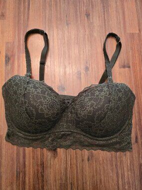 Victoria's Secret PINK Dark Green Lace Bralette Size S
